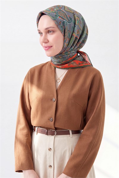 Soft Eşarp Şal Motif Füme