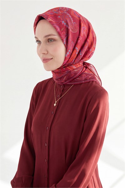 Soft Eşarp Şal Motif Fuşya