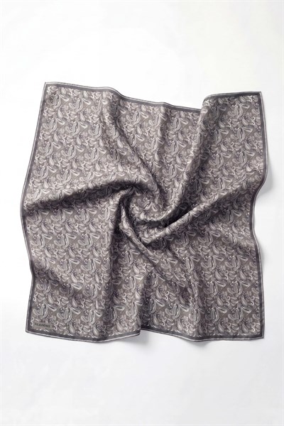 Soft Eşarp Şal Motif Gümüş 90x90