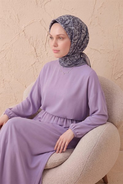 Soft Eşarp Şal Motif Gümüş 90x90