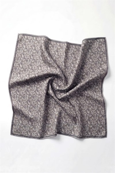 Soft Eşarp Şal Motif Gümüş 90x90