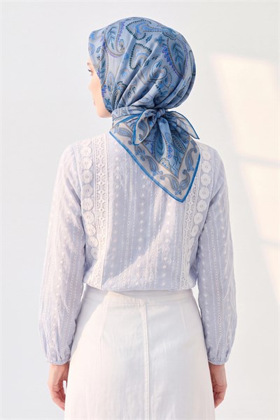 Soft Eşarp Şal Motif İndigo