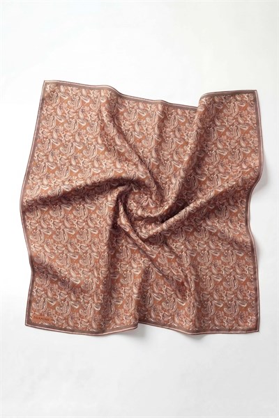 Soft Eşarp Şal Motif Kahverengi 90x90