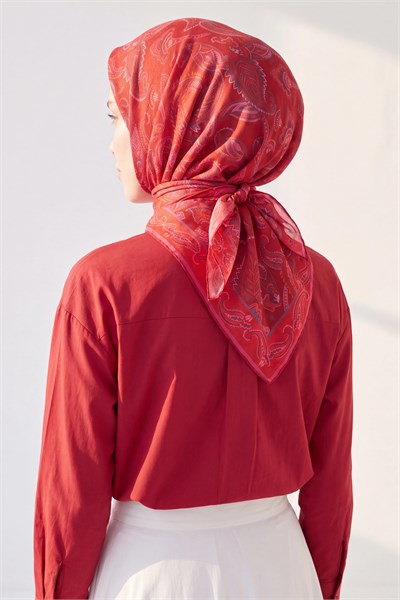Soft Eşarp Şal Motif Kırmızı