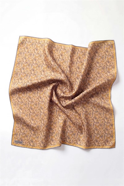 Soft Eşarp Şal Motif Koyu Gri 90x90