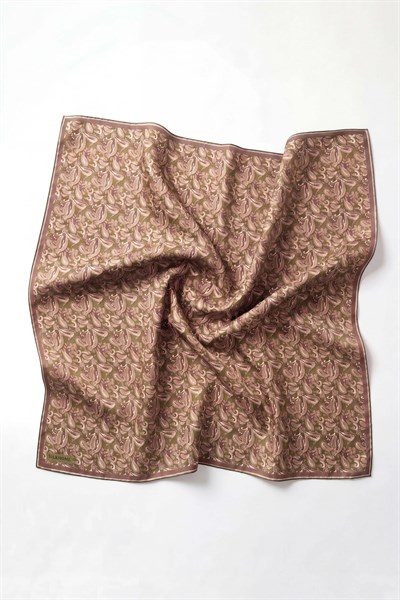 Soft Eşarp Şal Motif Koyu Yeşil 90x90