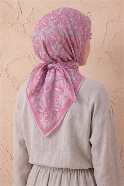 Soft Eşarp Şal Motif Lila 90x90