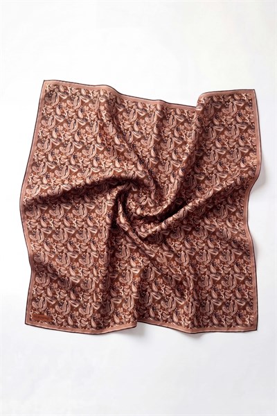Soft Eşarp Şal Motif Mocha Mousse 90x90