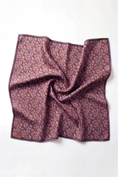 Soft Eşarp Şal Motif Mor 90x90