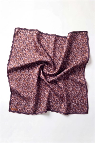 Soft Eşarp Şal Motif Mor 90x90