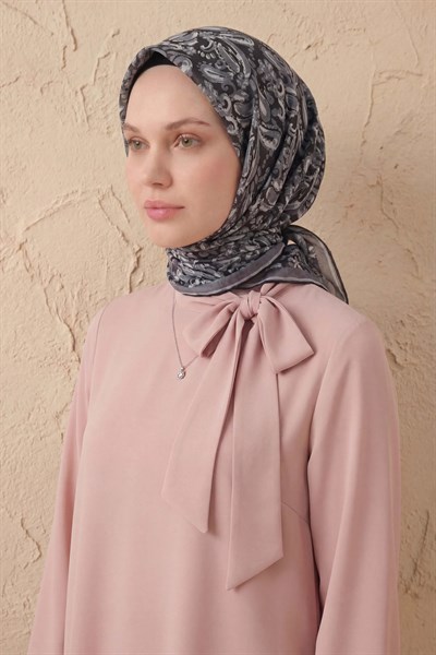 Soft Eşarp Şal Motif Siyah 90x90