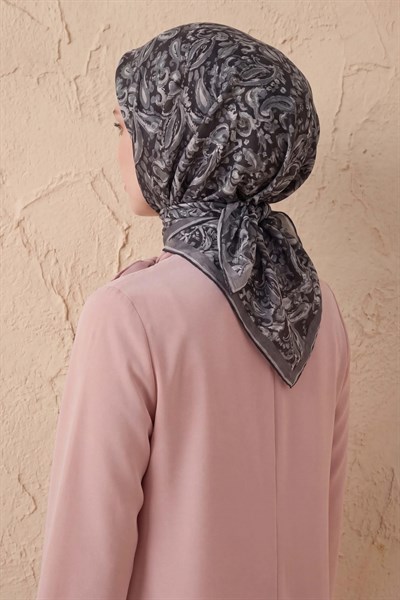 Soft Eşarp Şal Motif Siyah 90x90