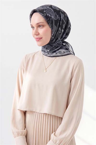 Soft Eşarp Şal Motif Siyah