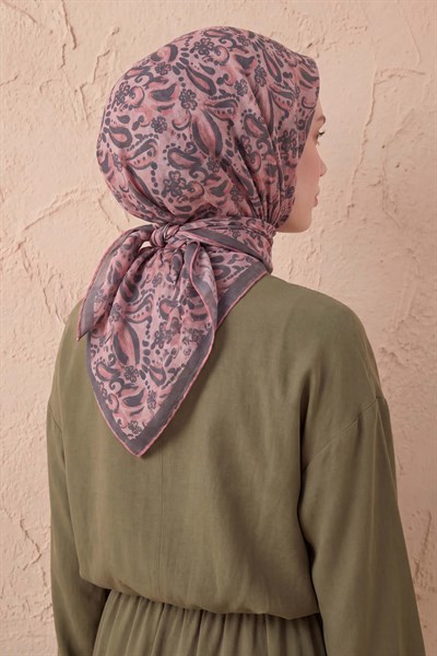 Soft Eşarp Şal Motif Tozpembe 90x90