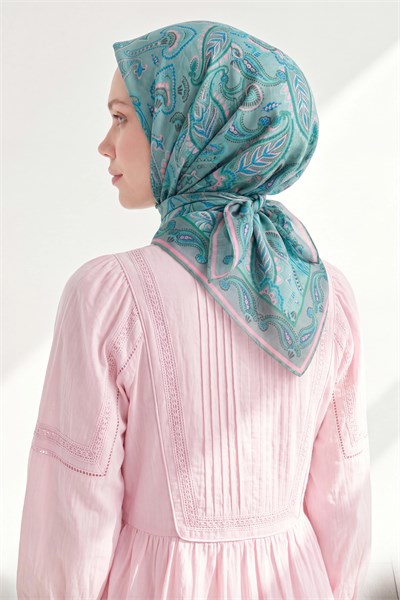 Soft Eşarp Şal Motif Turkuaz