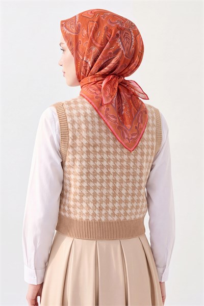 Soft Eşarp Şal Motif Turuncu