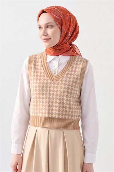 Soft Eşarp Şal Motif Turuncu