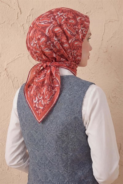 Soft Eşarp Şal Motif Vişne Çürüğü 90x90