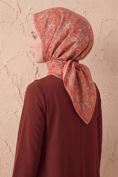 Soft Eşarp Şal Motif Vizon 90x90