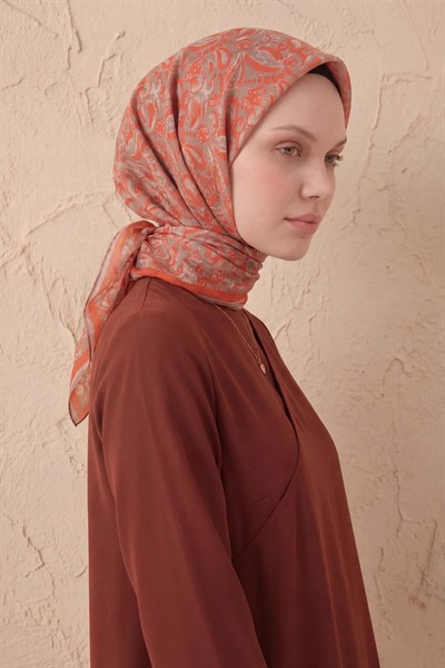 Soft Eşarp Şal Motif Vizon 90x90