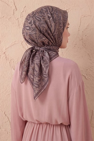 Soft Eşarp Şal Motif Vizon 90x90