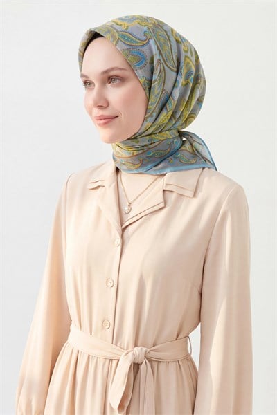 Soft Eşarp Şal Motif Yağ Yeşili