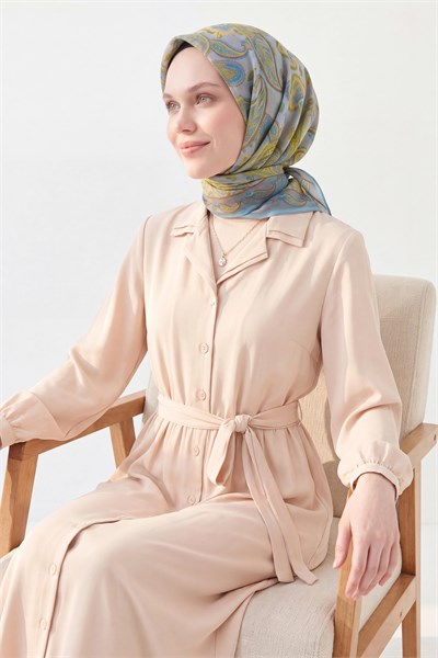Soft Eşarp Şal Motif Yağ Yeşili