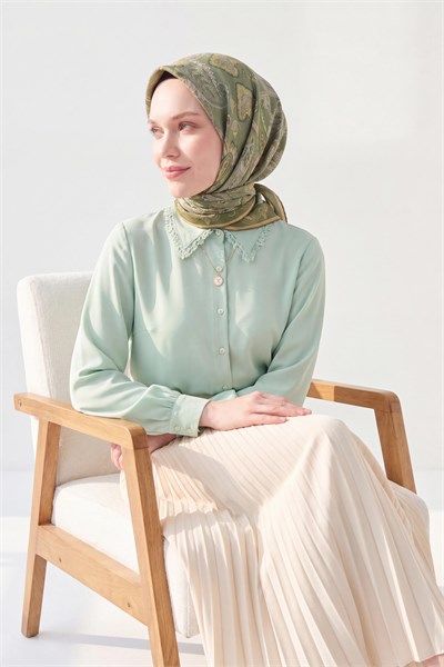 Soft Eşarp Şal Motif Yeşil