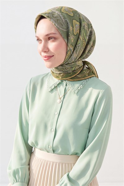 Soft Eşarp Şal Motif Yeşil