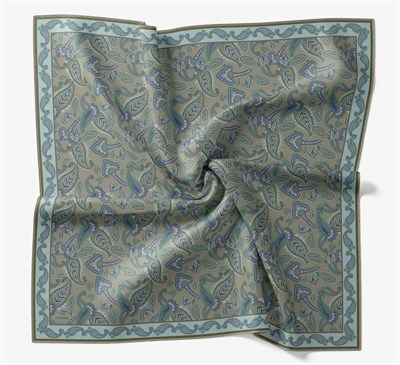 Soft Eşarp Şal Motif Yeşil Gri