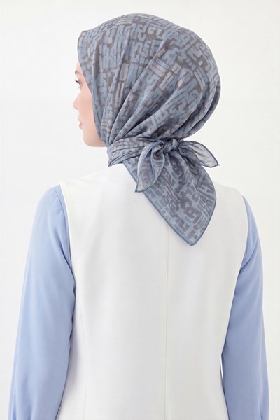Soft Eşarp Soyut Bebe Mavi