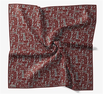 Soft Eşarp Soyut Bordo