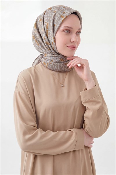 Soft Eşarp Soyut Gri
