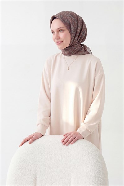 Soft Eşarp Soyut Mocha Mousse