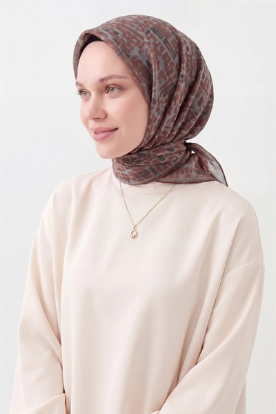 Soft Eşarp Soyut Mocha Mousse