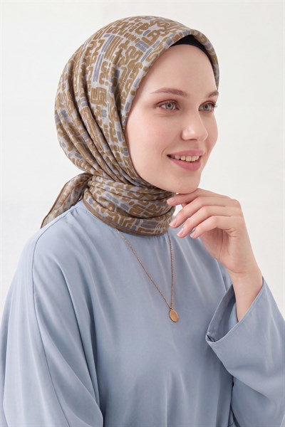 Soft Eşarp Soyut Olive