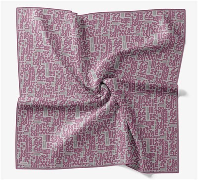 Soft Eşarp Soyut Pembe