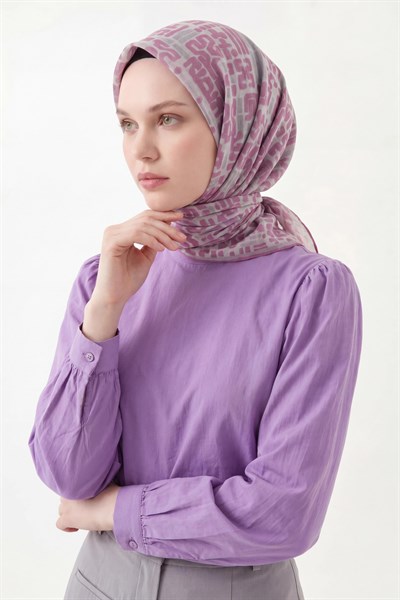 Soft Eşarp Soyut Pembe