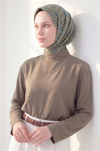 Soft Eşarp Soyut Yeşil