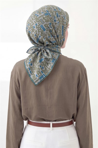 Soft Eşarp Soyut Yeşil