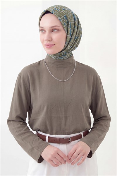 Soft Eşarp Soyut Yeşil