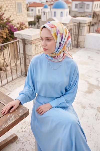 Soft Eşarp Suluboya Bebe Mavisi 90x90