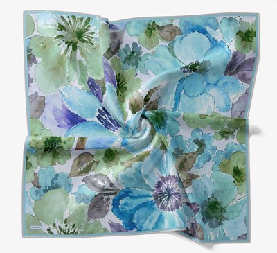 Soft Eşarp Suluboya Gök Mavi 90x90