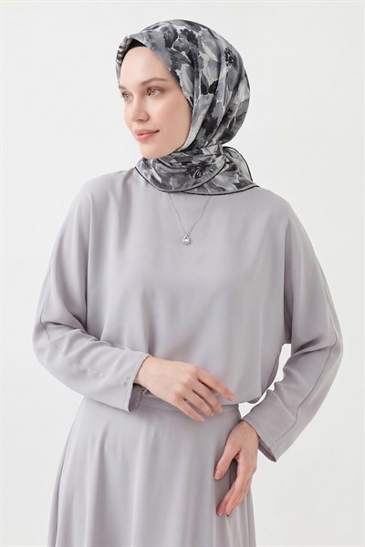 Soft Eşarp Suluboya Gri 90x90