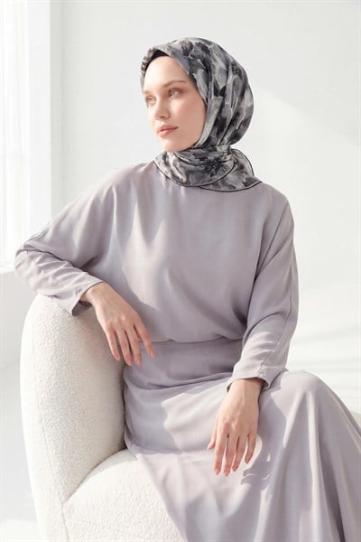 Soft Eşarp Suluboya Gri 90x90