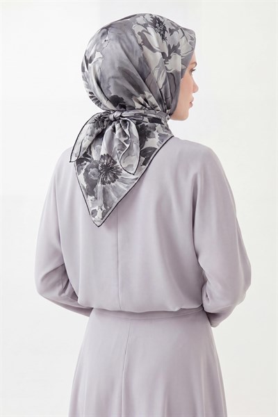 Soft Eşarp Suluboya Gri 90x90