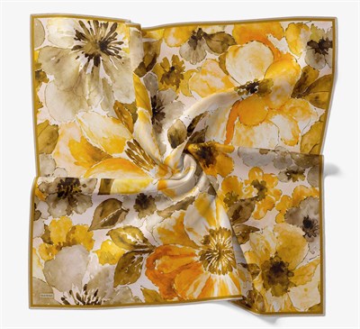 Soft Eşarp Suluboya Hardal 90x90
