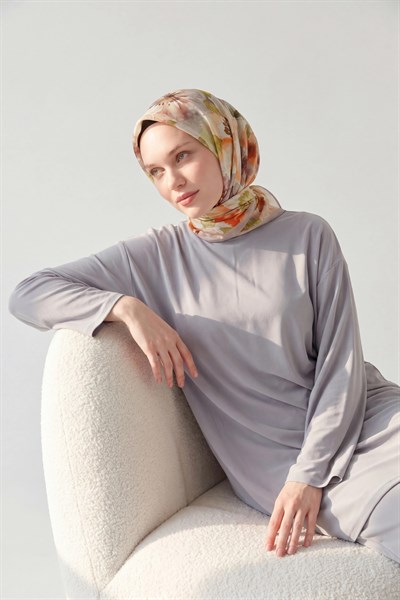 Soft Eşarp Suluboya Koyu Turuncu 90x90
