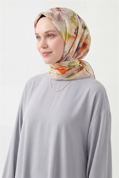 Soft Eşarp Suluboya Koyu Turuncu 90x90