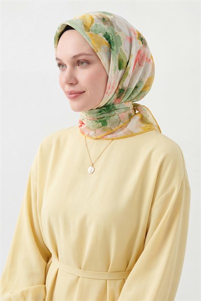 Soft Eşarp Suluboya Krem 90x90